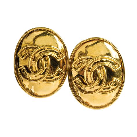 chanel logo earring price|vintage Chanel logo earrings.